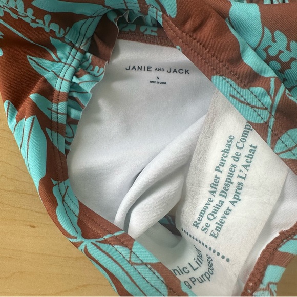Janie And Jack Tropical Print Two Piece Swimsuit - Picture 5 of 5